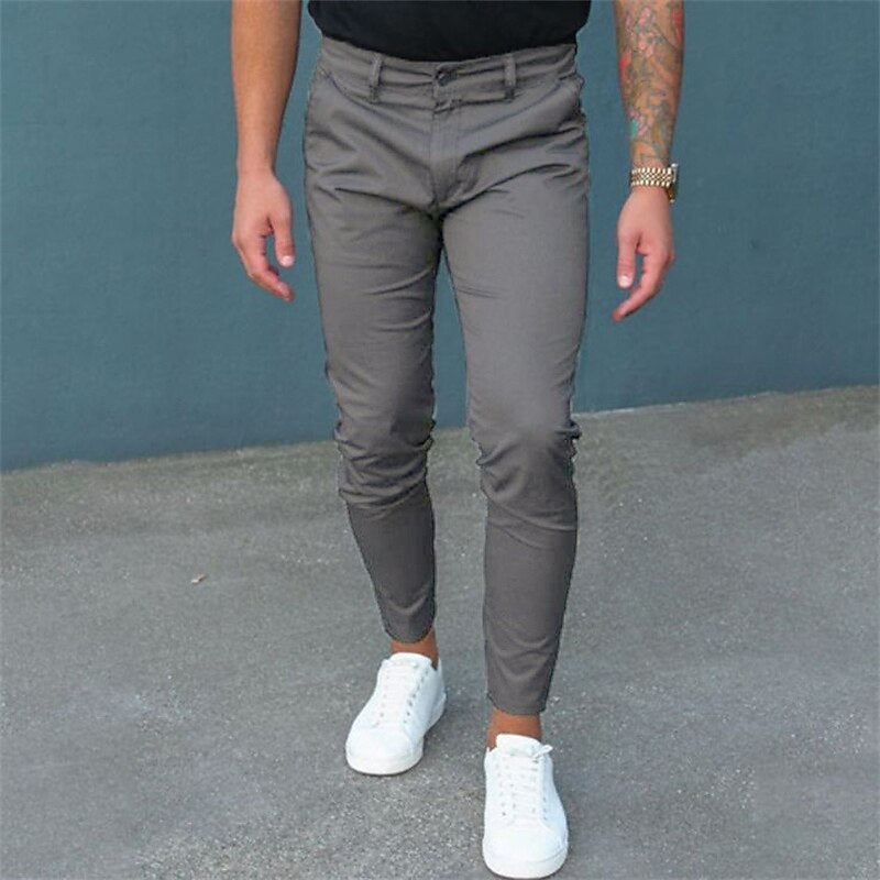 European And American Tight Pocket Zipper Slim Fit Trousers - KuzuSHOP