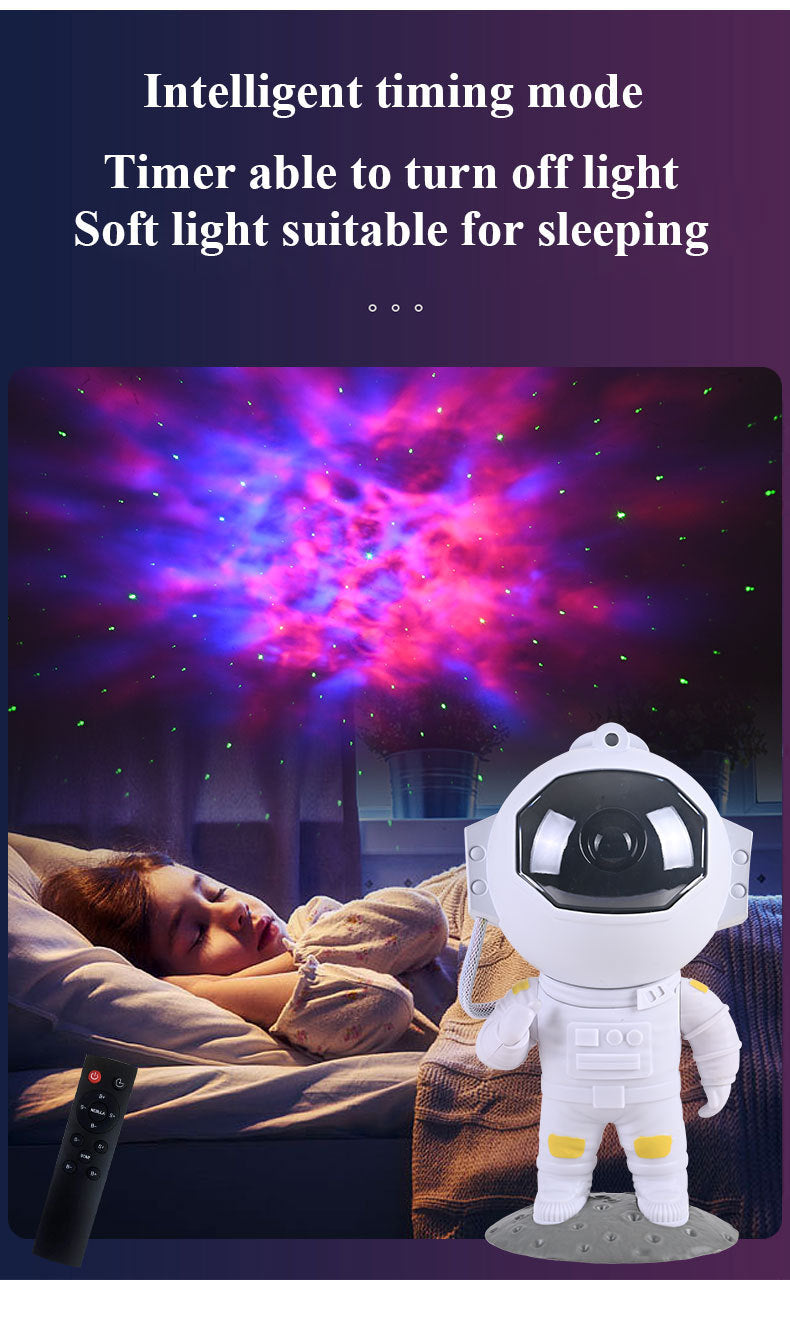 Galaxy Star Projector Starry Sky Night Light Astronaut Lamp Home Room Decor Decoration Bedroom Decorative Luminaires Gift - KuzuSHOP