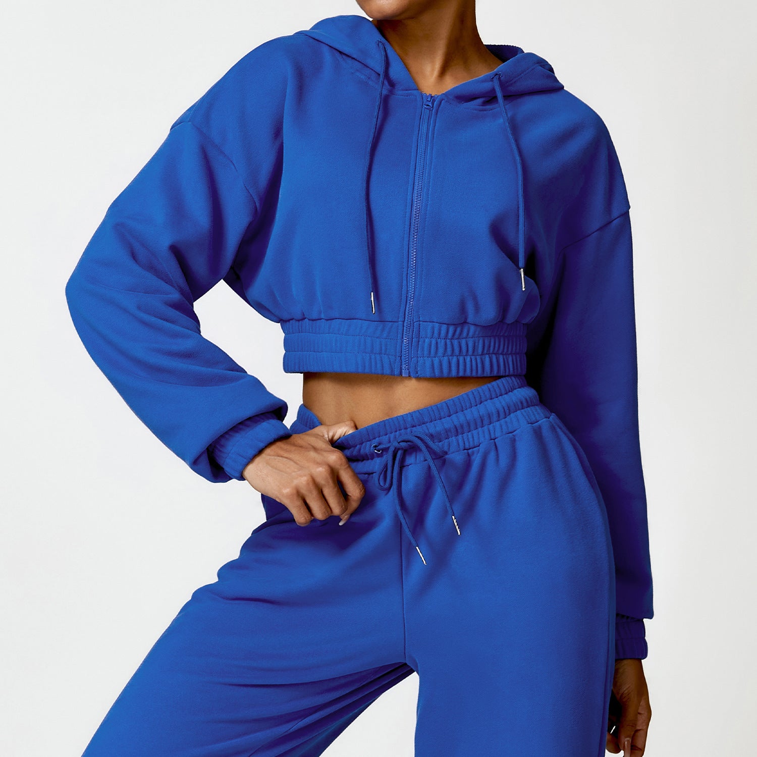 Warm And Loose Long Sleeve Sweater Coat & Pant Set - KuzuSHOP
