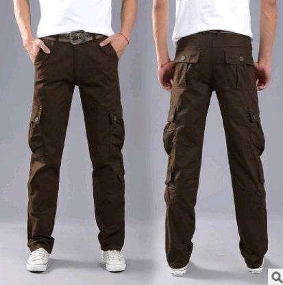 Men's multi-pocket overalls military pants casual trousers sports outdoor men's clothing - KuzuSHOP