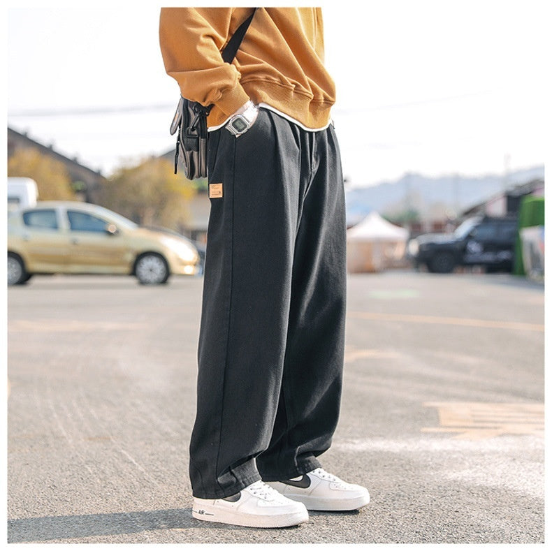 Cotton Pants Men's Casual Straight-leg Pants - KuzuSHOP