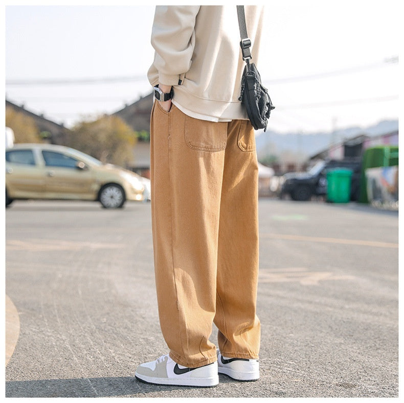 Cotton Pants Men's Casual Straight-leg Pants - KuzuSHOP