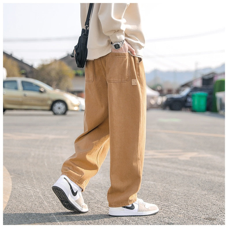 Cotton Pants Men's Casual Straight-leg Pants - KuzuSHOP