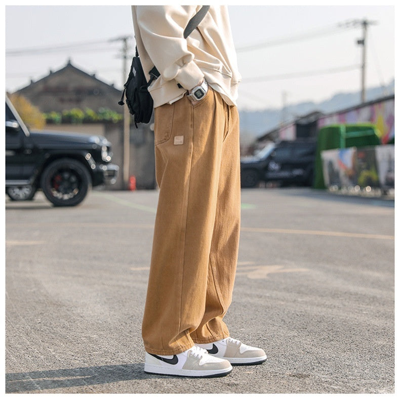 Cotton Pants Men's Casual Straight-leg Pants - KuzuSHOP