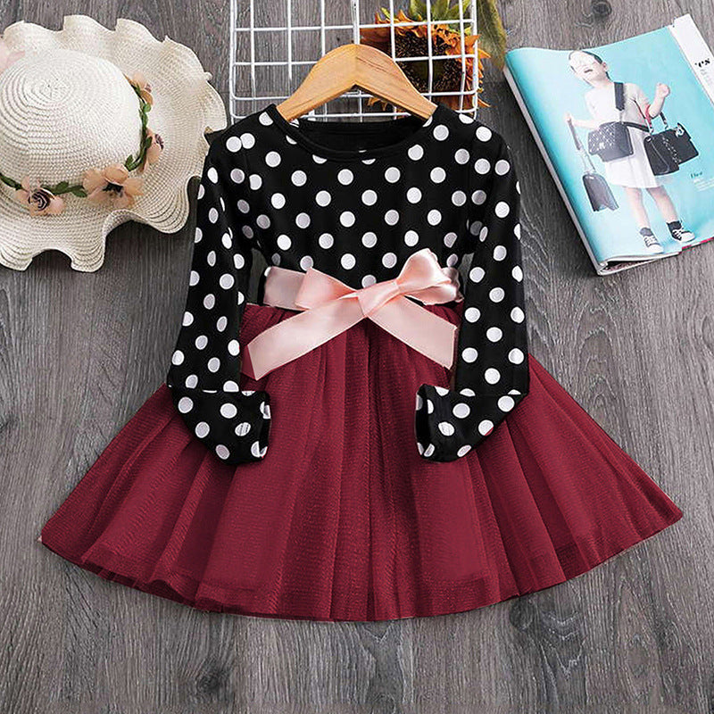 Polka dot princess dress - KuzuSHOP