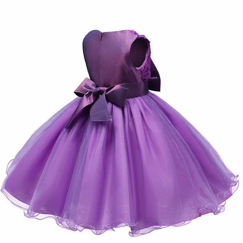 Princess Flower Girl Dress Summer Tutu Wedding Birthday Party Dresses - KuzuSHOP