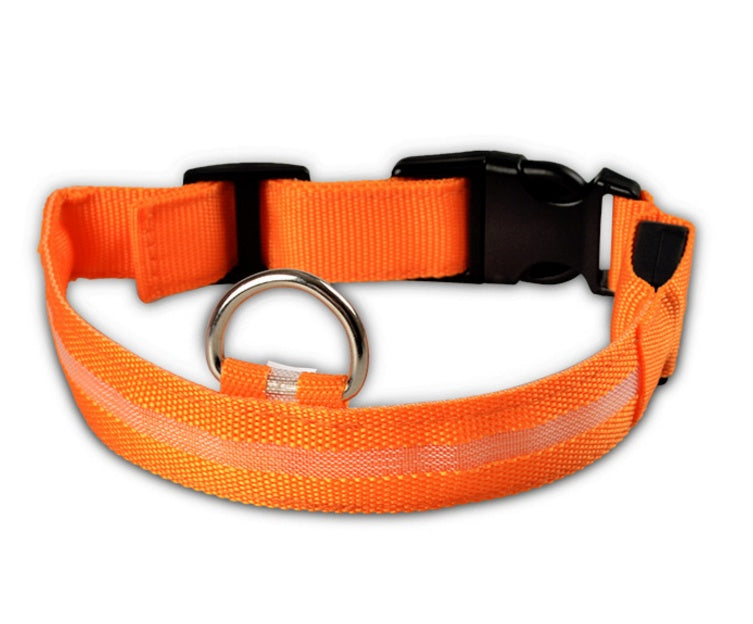 Nylon LED PetSupplies Dog Luminous Collar Night Safety Flashing Glow in Dark Dog Cat Leash Adjustable Pet z