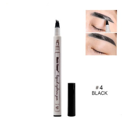 Waterproof Natural Eyebrow Pen Four-claw Eye Brow Tint Fork Tip Eyebrow Tattoo Pencil - KuzuSHOP
