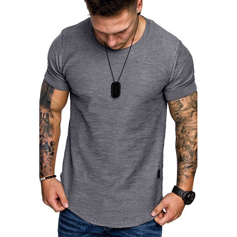 Men's Loose Round Neck Short Sleeve T-Shirt - KuzuSHOP