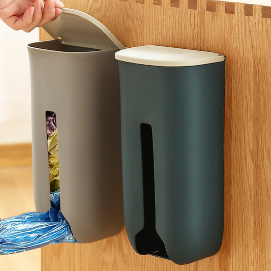 Wall-mounted Removable Kitchen Large-capacity Non-perforated Non-marking Plastic Bag Storage Box - KuzuSHOP