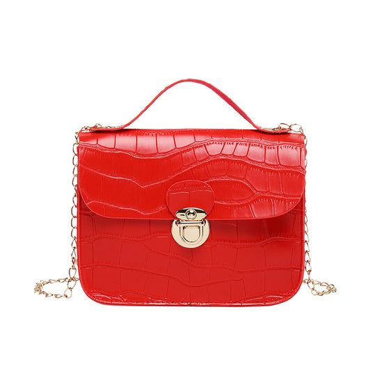 Factory direct women's bag 2024 new trend fashion women's shoulder bag crocodile pattern ladies messenger chain small bag - KuzuSHOP