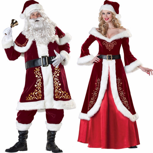 Christmas Queen Princess Dress Costume Santa Claus dress Costume - KuzuSHOP