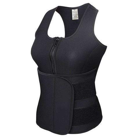 Rubber Body Sculpting Waistband Sports Waistcoat - KuzuSHOP
