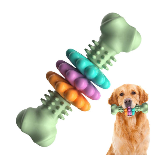 Dog Chew Toy Dog Bone Type  Dogs Teeth Cleaning Toys Indestructible TPR Bone Chewing Bite Resistant Teething Toys  Pet Products - KuzuSHOP