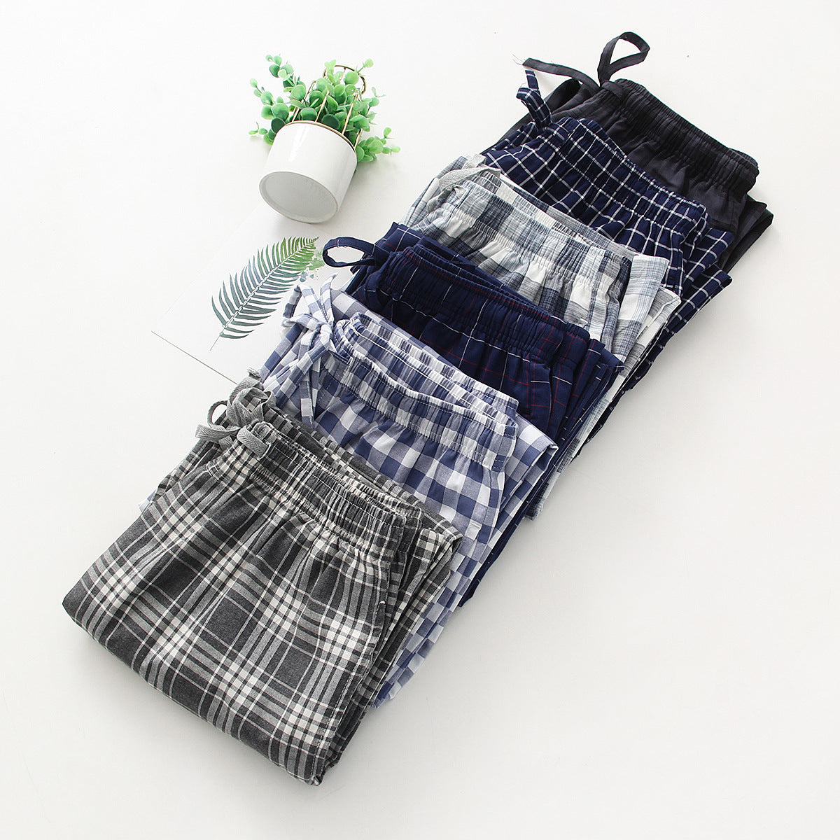 Cotton Oversize Loose Comfortable Breathable Spring And Summer Men's Thin Pajamas - KuzuSHOP
