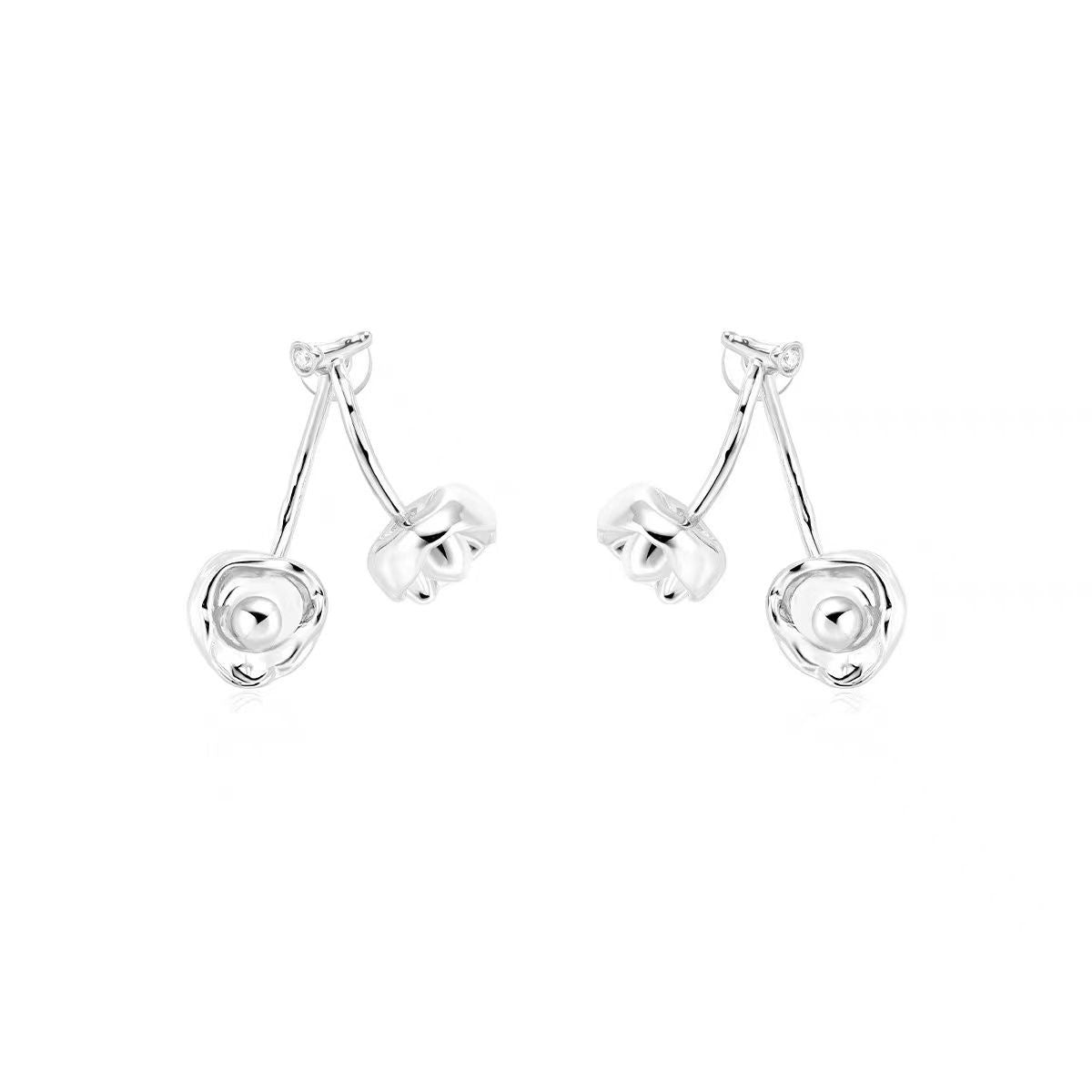 Women's Fashion Silver Plated Dual-wear Earrings - KuzuSHOP