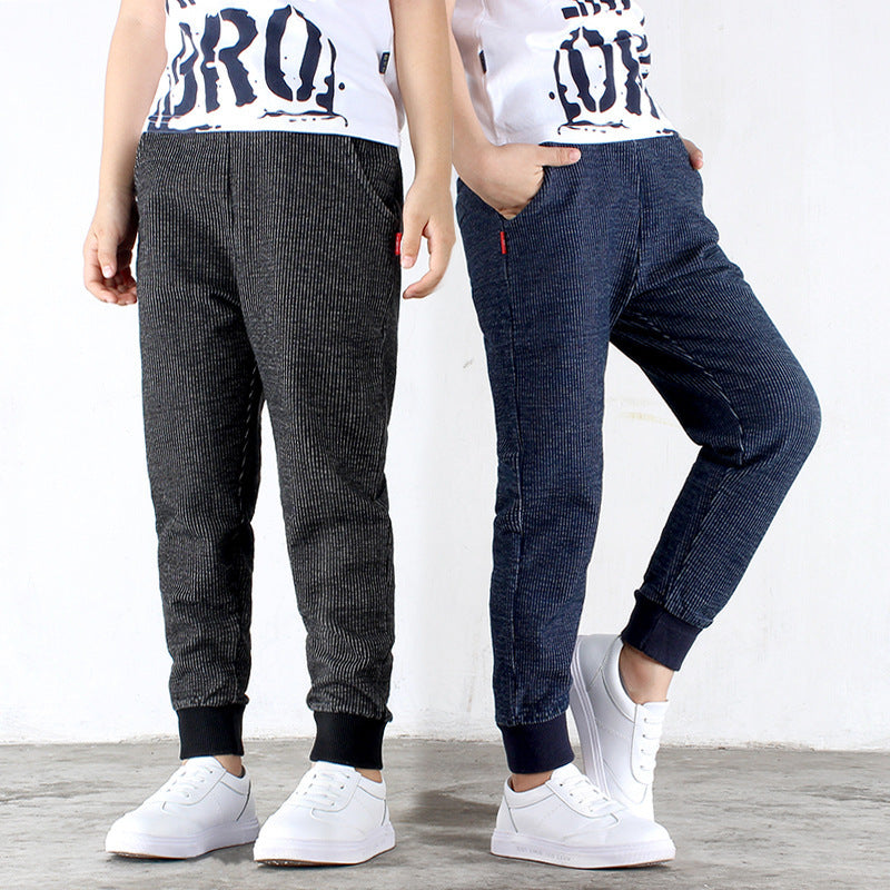 Boys' Trousers Girls' Knitted Children's Pants Casual Children's Jeans - KuzuSHOP