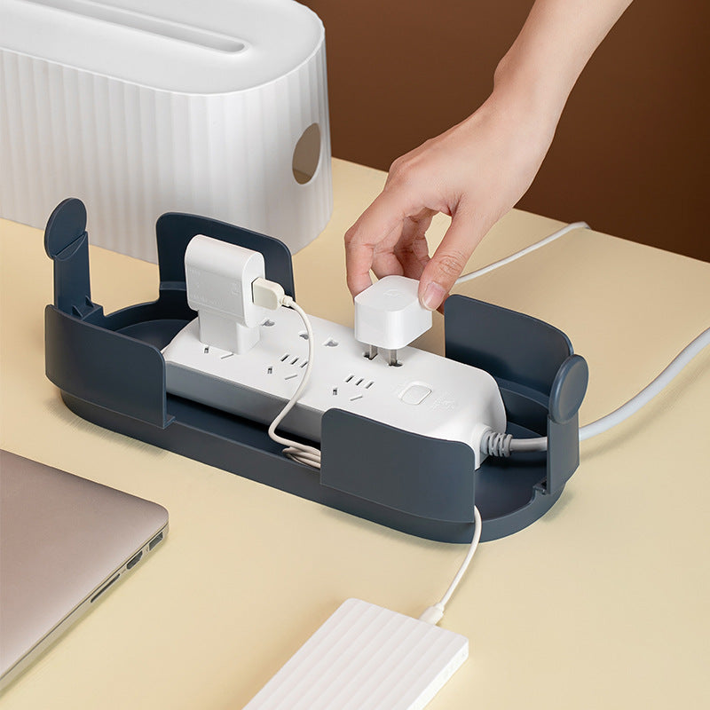 Power Strip Wire Case Cable Storage Box Anti Dust Charger Socket Organizer Network Line Storage Bin Charger Wire Management - KuzuSHOP