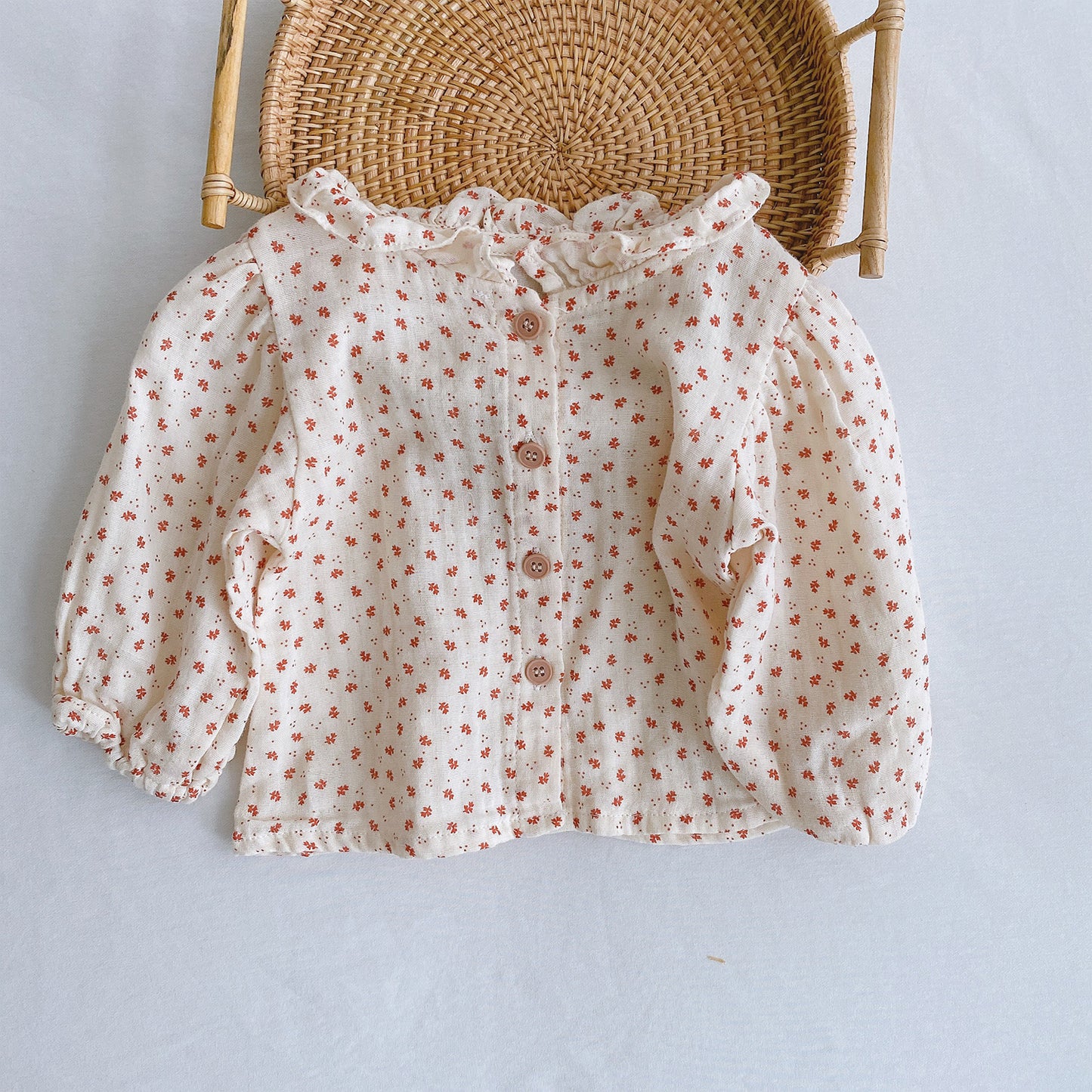 Baby Romper 0-2 Years Old Baby Clothes Baby Girl Foreign Style Pleated Lotus Leaf Sling Climber - KuzuSHOP