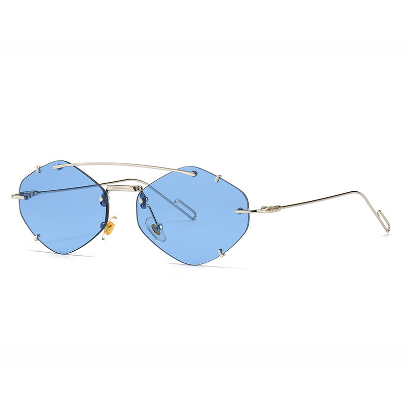 Metal Frameless Sun Glasses Women - KuzuSHOP