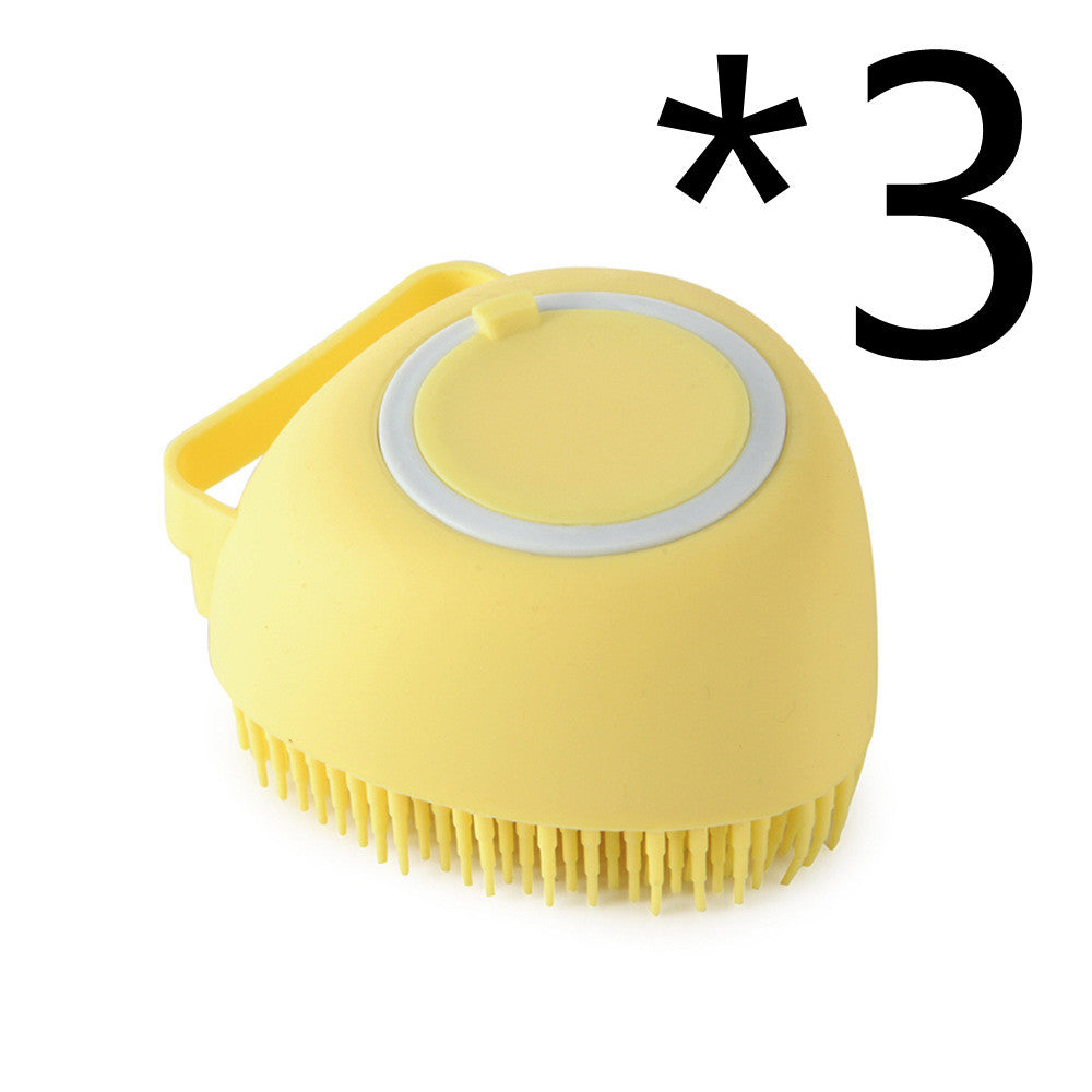Silicone Dog Bath Massage Gloves Brush Pet Cat Bathroom Cleaning Tool Comb Brush For Dog Can Pour Shampoo Dog Grooming Supplies - KuzuSHOP
