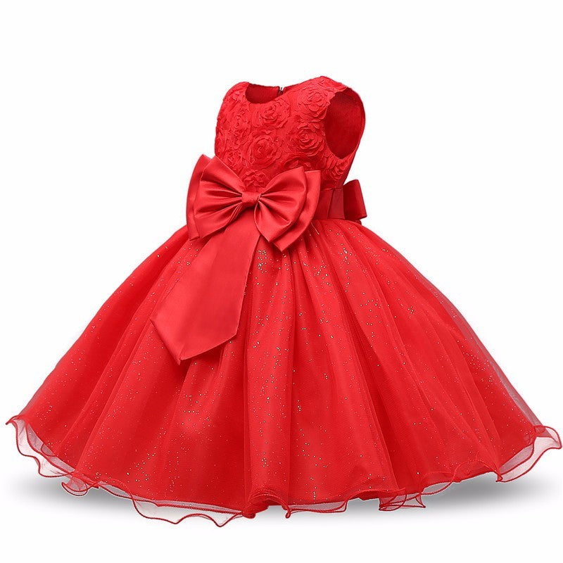 Princess Flower Girl Dress Summer Tutu Wedding Birthday Party Dresses - KuzuSHOP