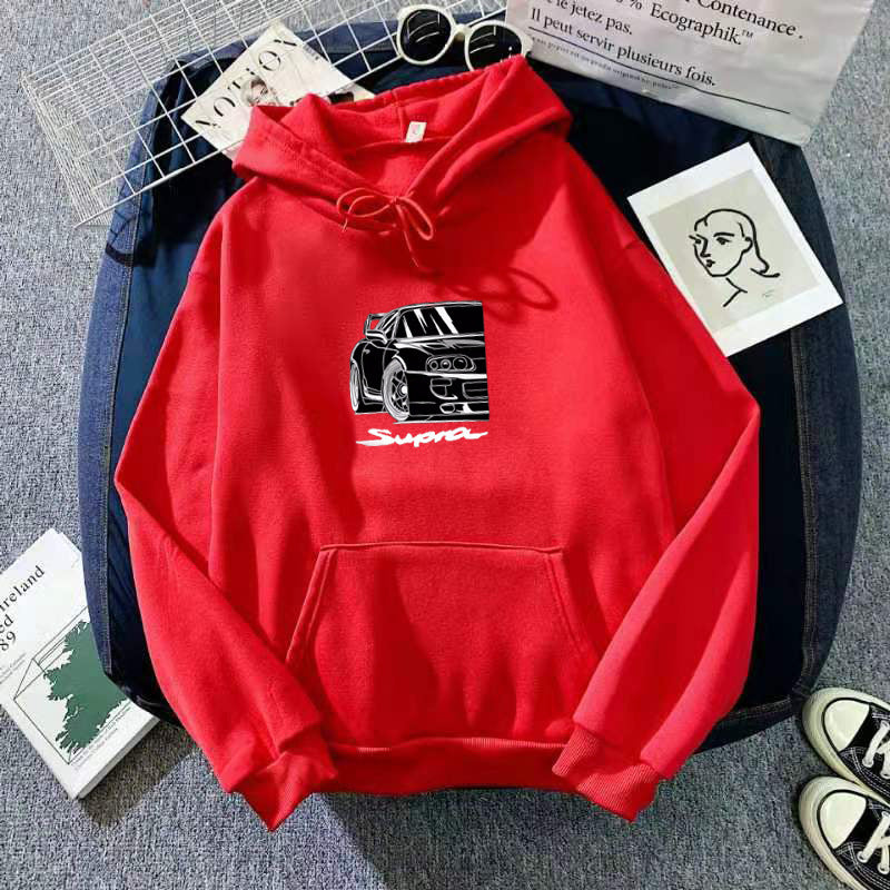 Velvet Padded Loose Long Sleeve Hoodie Plus Size All-matching Hoodie Women's Clothing - KuzuSHOP