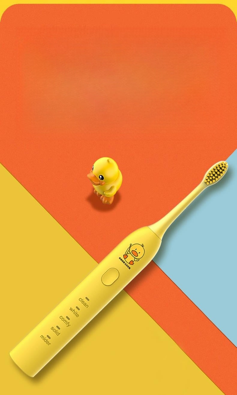 Rechargeable Small Yellow Duck Toothbrush Mute Electric Toothbrush Soft Bristle Waterproof Adult Smart Toothbrush - KuzuSHOP