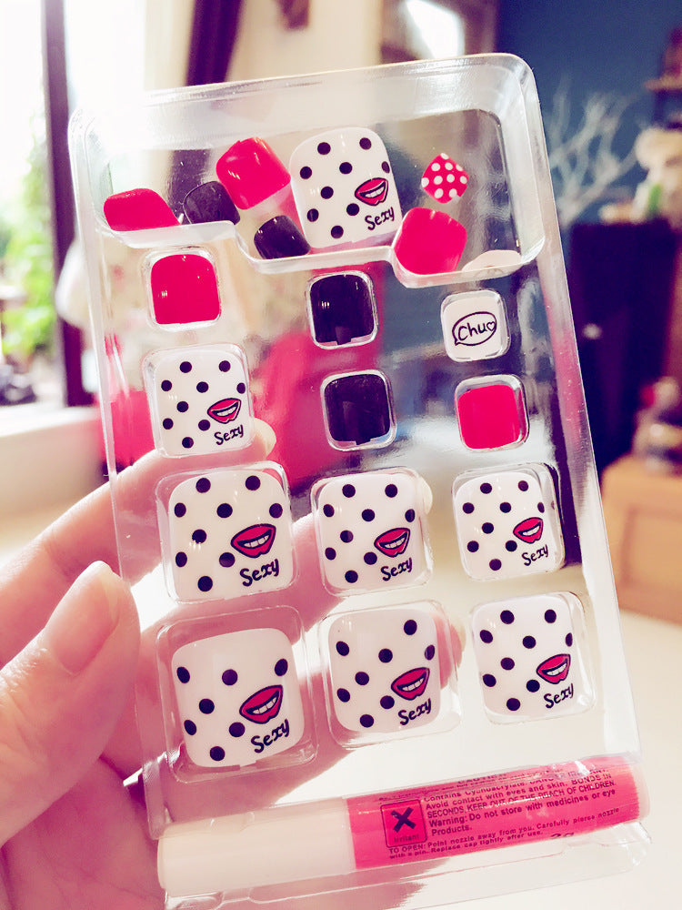 Pro Artificial Acrylic Toe Nails 24pcs Patch - KuzuSHOP