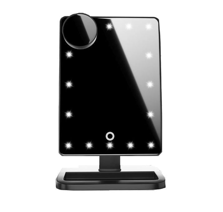Touch Screen Makeup Mirror With 20 LED Light Bluetooth Music Speaker 10X Magnifying Mirrors Lights - KuzuSHOP