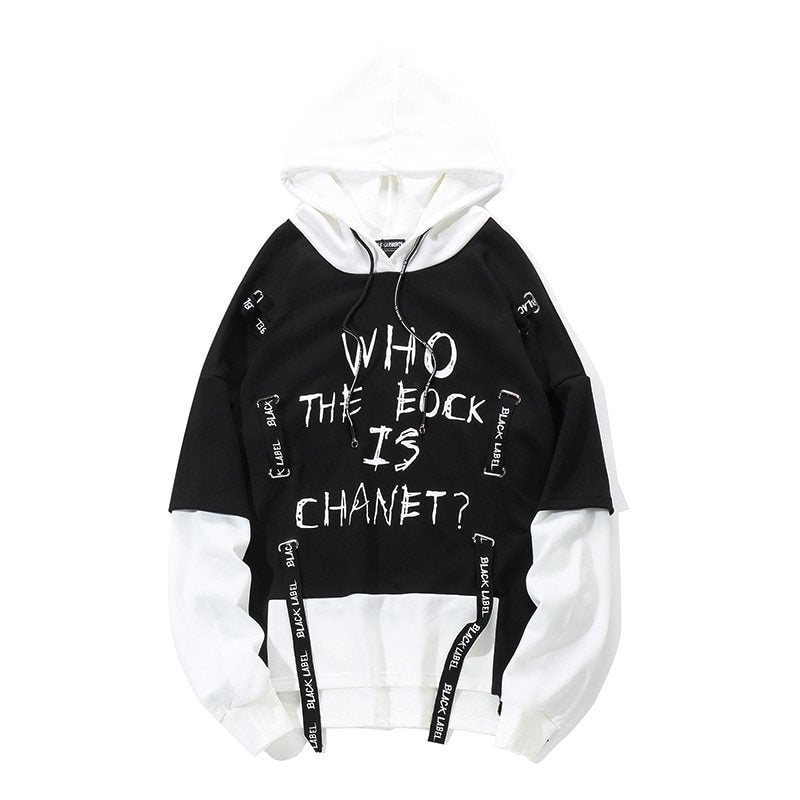 Autumn Men Graffiti Oversize Hoodies Hip-hop Round Neck Cotton Hoodie - KuzuSHOP