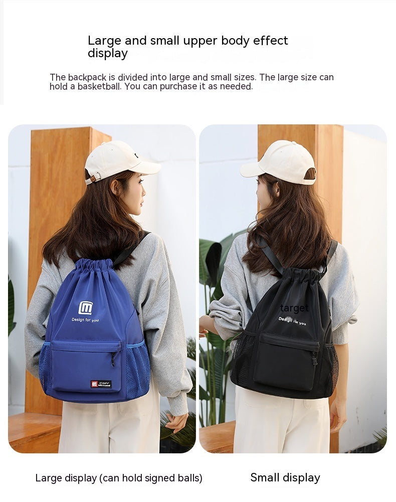 Travel Backpack Women's Large Capacity Travel Exercise Bag Drawstring Bag Drawstring Bag Oxford Waterproof - KuzuSHOP