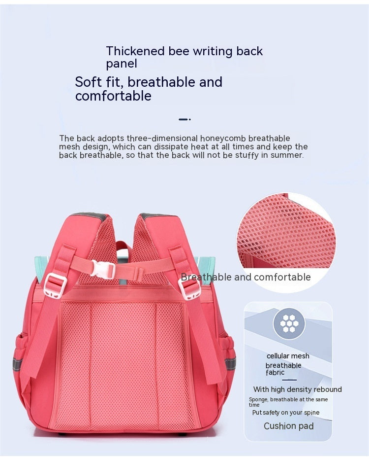 Elementary School Student Schoolbag British Style Boys And Girls Burden Reduction Children Backpack - KuzuSHOP