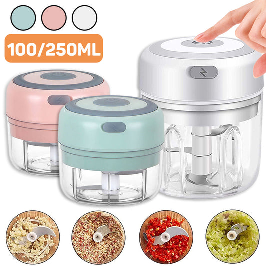 Mini Electric Garlic Chopper USB Charging Ginger Masher Machine Sturdy Durable Chili Vegetable Crusher Kitchen Tool - KuzuSHOP