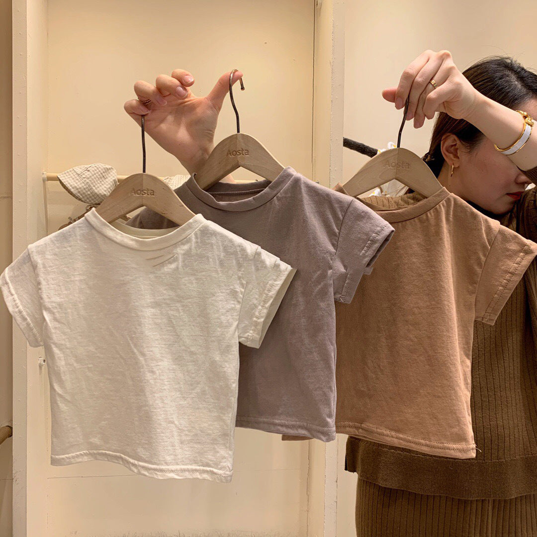 Children's short sleeve half sleeve bottoming shirt - KuzuSHOP