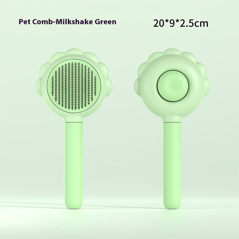 2 In 1 Self Cleaning Dog Brush Comb With Spray Pets Grooming Hair Remover Combs Brush Floating Hair Pet Grooming Brush Pet Products - KuzuSHOP
