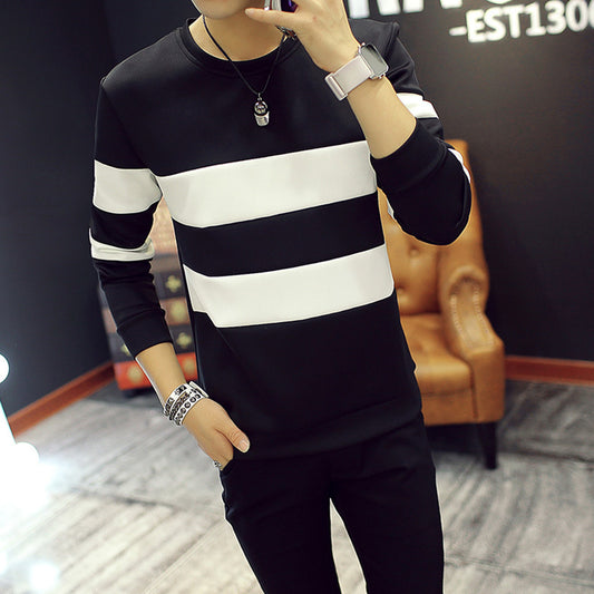 Striped color block sweatshirt - KuzuSHOP