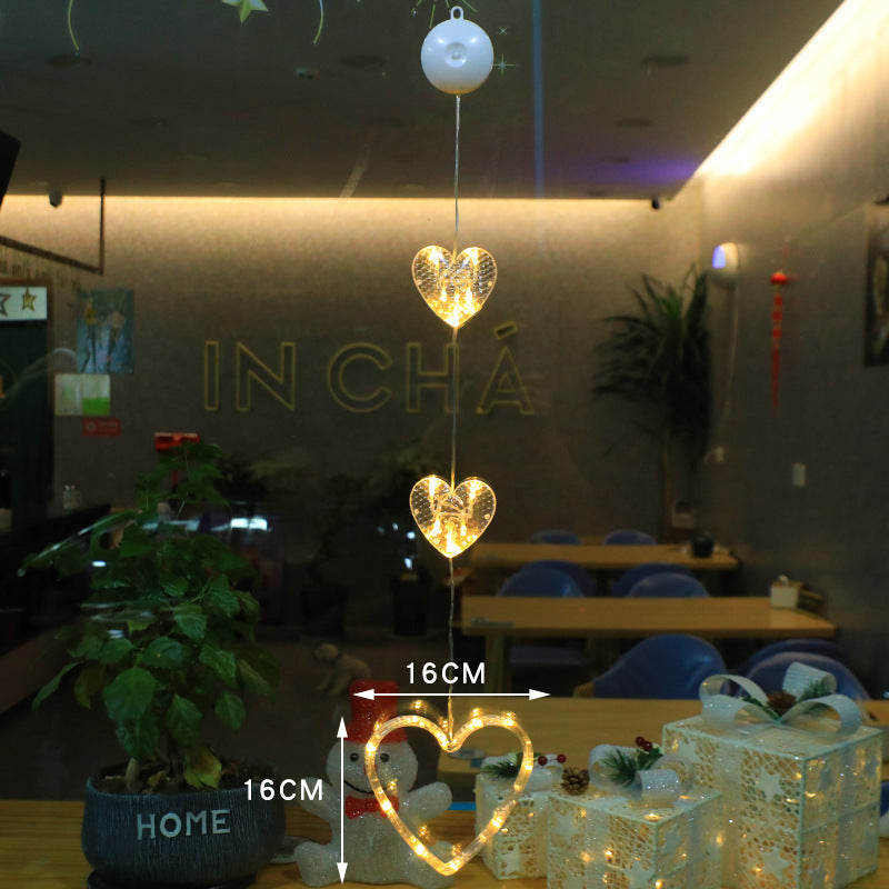 Christmas 3pcs LED Light Star, Xmas Tree Hanging Ornaments Decoration For Home, Christmas Decorations - KuzuSHOP