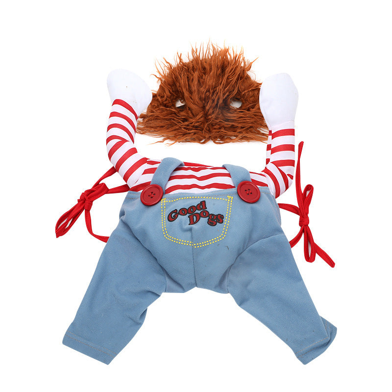 Halloween Pet Costume Pet Dog Funny Clothes Adjustable Dog Cosplay Costume Scary Costume Party Gatherings - KuzuSHOP