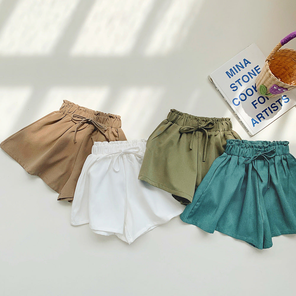 Korean Style Children's Casual Shorts Solid Color
