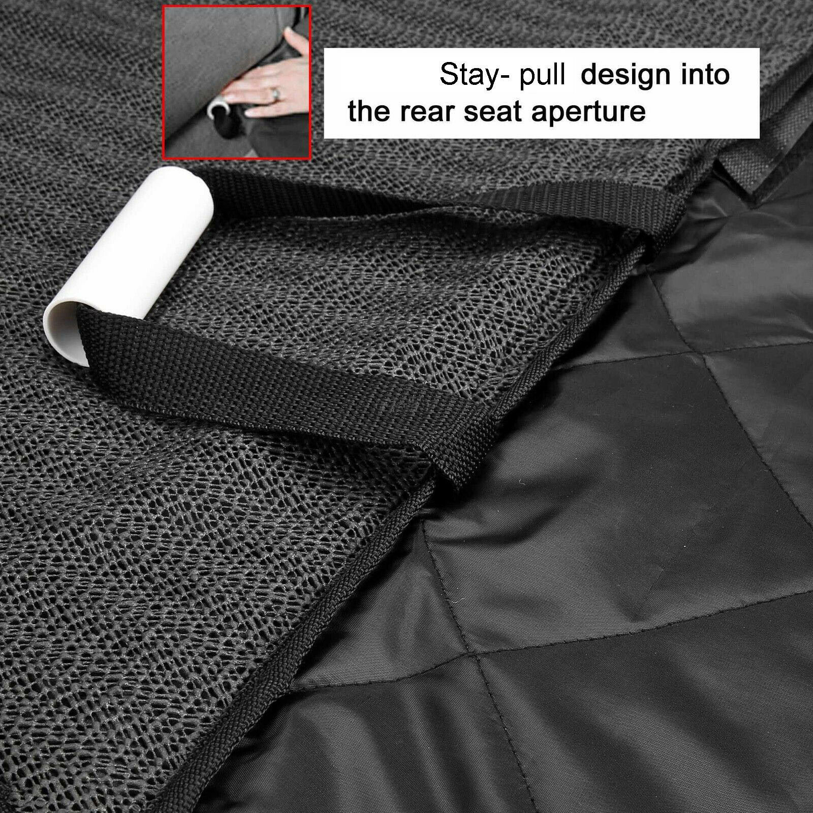 Seat Cover Rear Back Car Pet Dog Travel Waterproof Bench Protector Luxury -Black - KuzuSHOP