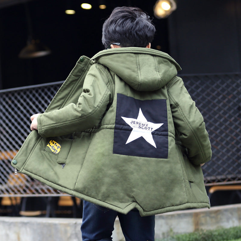 Five-pointed star trench coat - KuzuSHOP