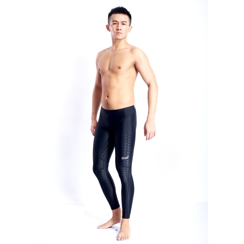 Competition Professional Long Quick-drying Drag Reduction Long Swimming Trunks - KuzuSHOP