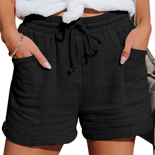 Women's Amazon Wish High-waisted Wide Loose Leg Shorts Women - KuzuSHOP
