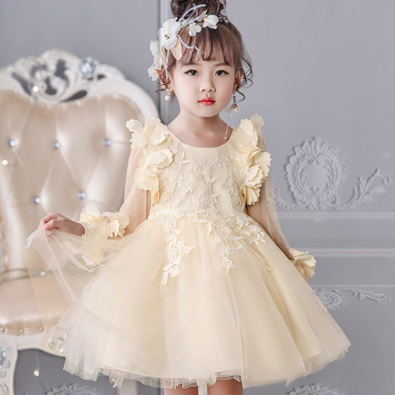 Girls' dresses long-sleeved princess dress - KuzuSHOP