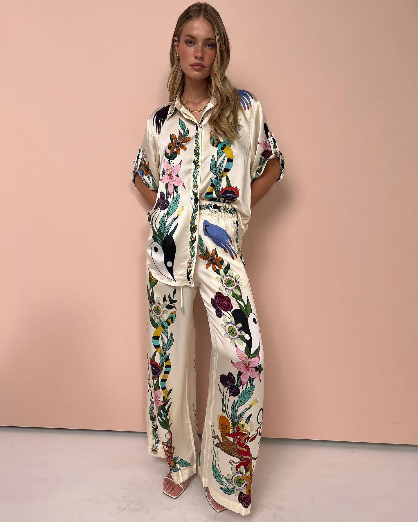 Shirt Trousers Casual Two-piece Suit - KuzuSHOP