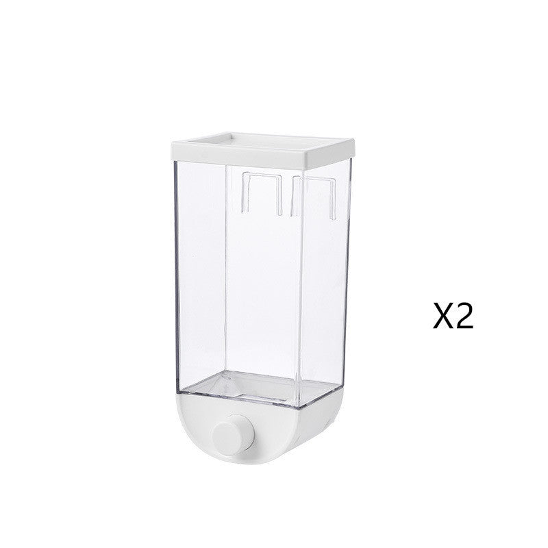 Kitchen Food Storage Easy Press Container Cereal Dispenser Wall Mounted Food Storage Box - KuzuSHOP