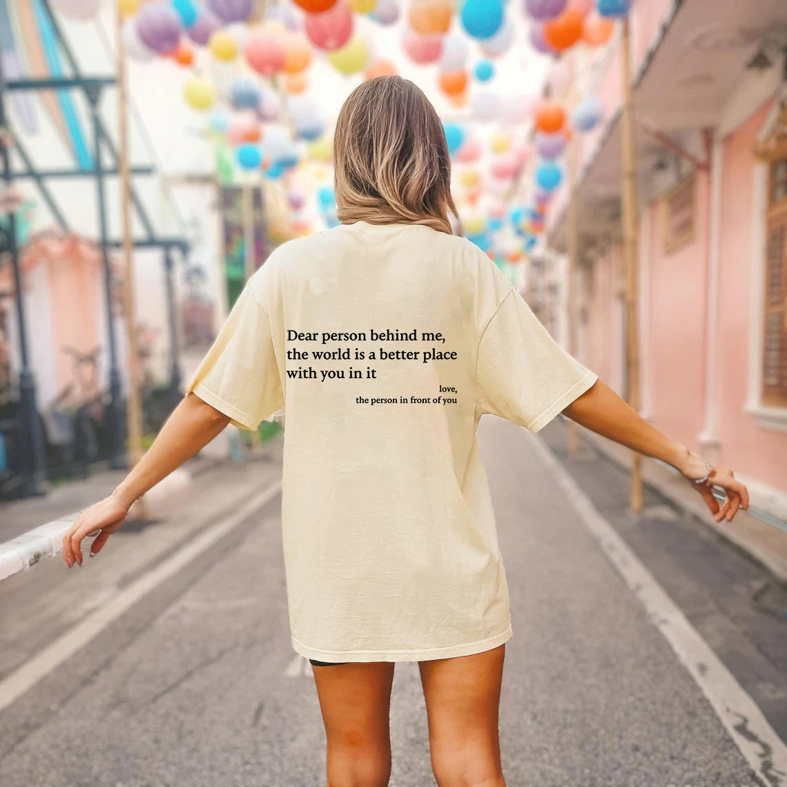 New Fashion Womens Letter T-Shirt Round Neck Short Sleeve Slogan Tee Top - KuzuSHOP