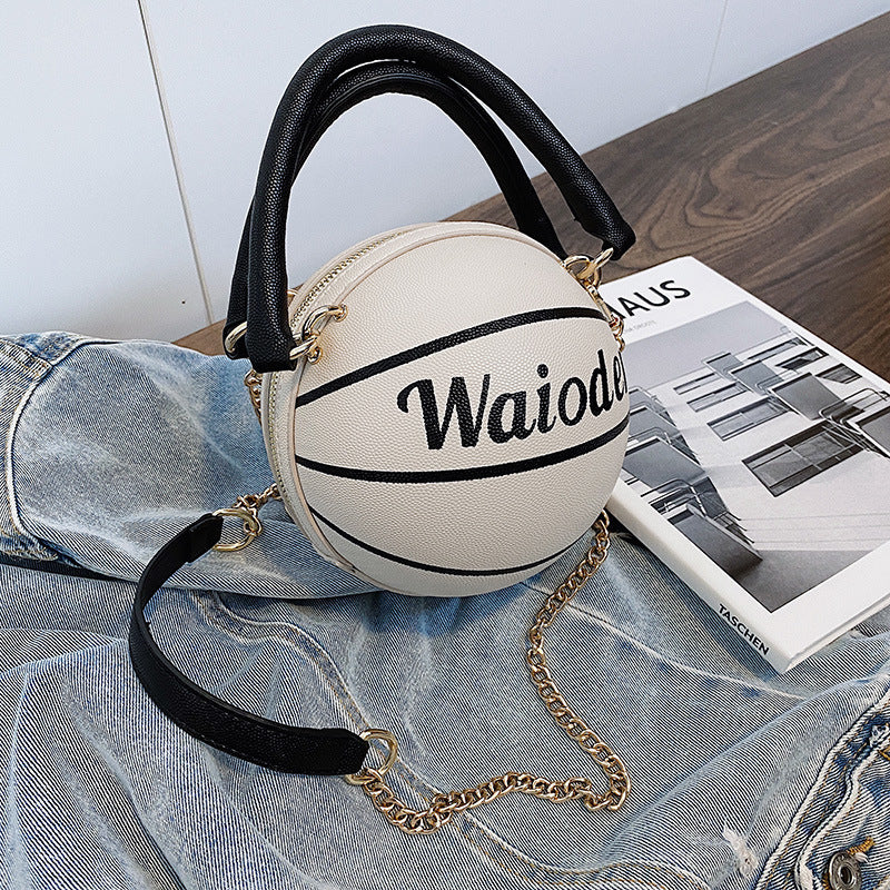 Basketball Shape Handbags and Purses for Women Chain Shoulder Crossbody Bag Girls Ladies HandBags - KuzuSHOP