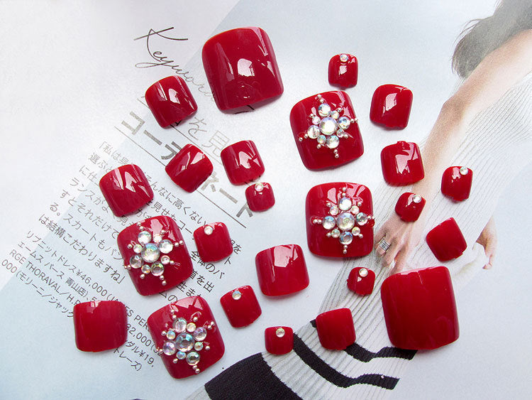 Pro Artificial Acrylic Toe Nails 24pcs Patch - KuzuSHOP